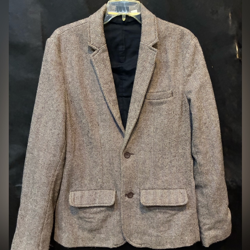 BDG Herringbone Blazer - Tan and Black - Small